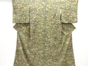 草花模様小紋着物